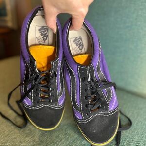 Vans 10.5 Purple, Black, Yellow Sneakers